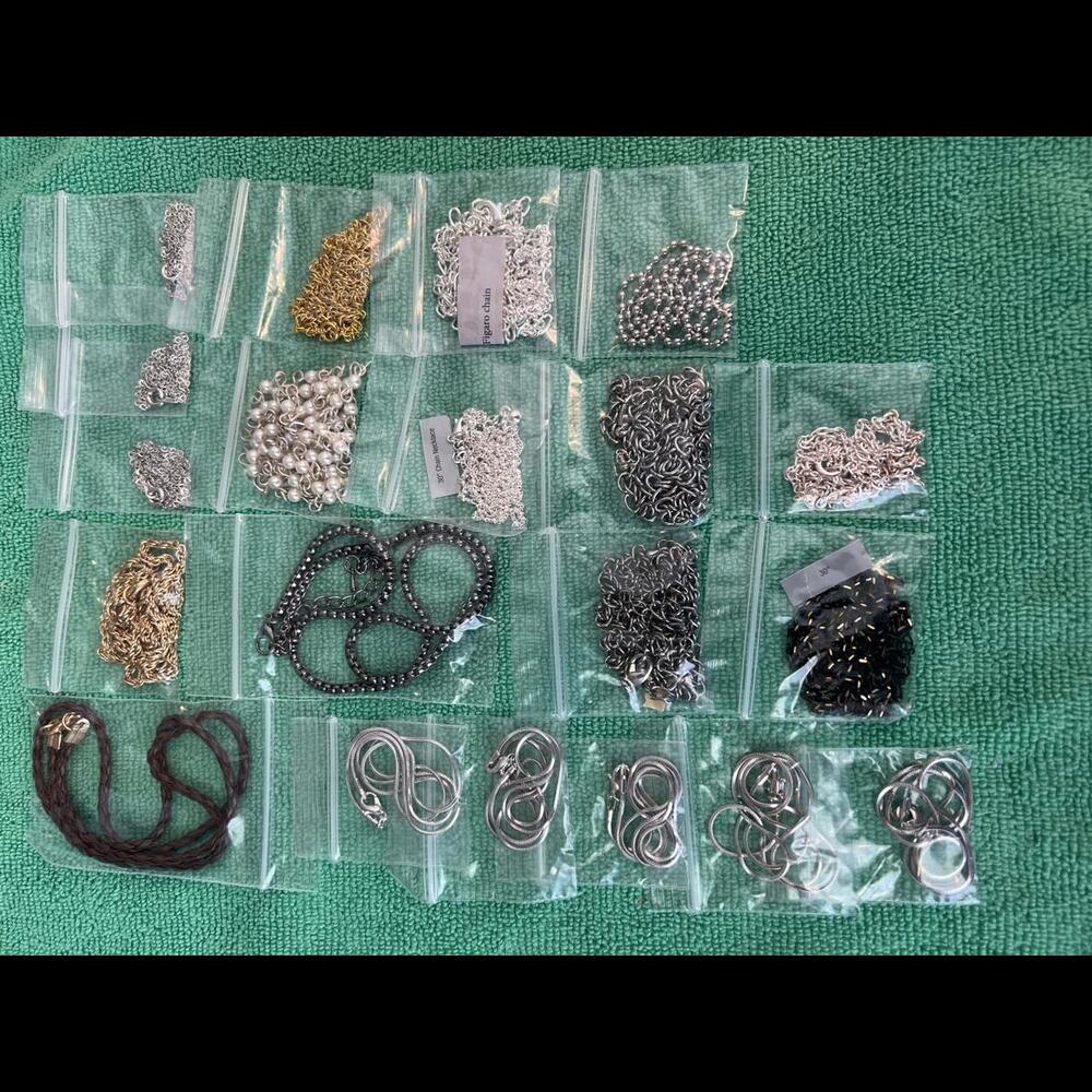 Assorted Jewelry Making Chains - Chains & Findings Lot (Sr148)